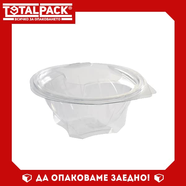 plastic salad box with lid 750ml