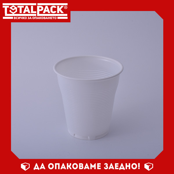 Plastic cup vending white 160ml